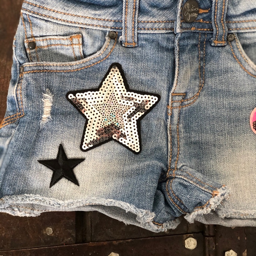 Up-Cycled Justice Girl Shorts 7R - Picture 3 of 4